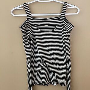 Size S striped tight fitting long sleeved shirt